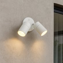 Lyra 2 Light Outdoor Wall Spotlight